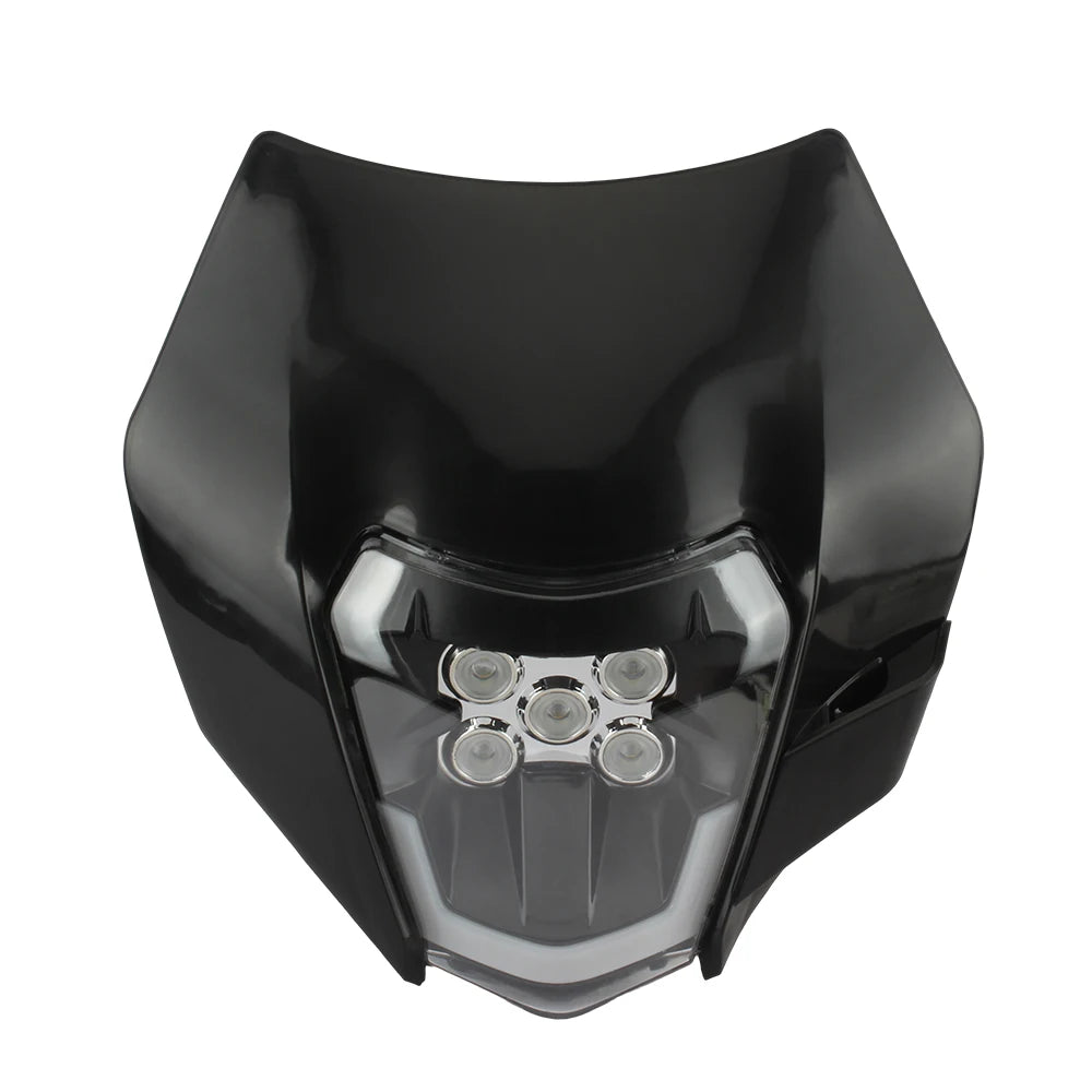 For KTM Motorcycle LED Headlight 2008-2016 XC SX XCW EXC 125-500 Accessories Enduro Motocross Headlamp Assembly Mask Fairing