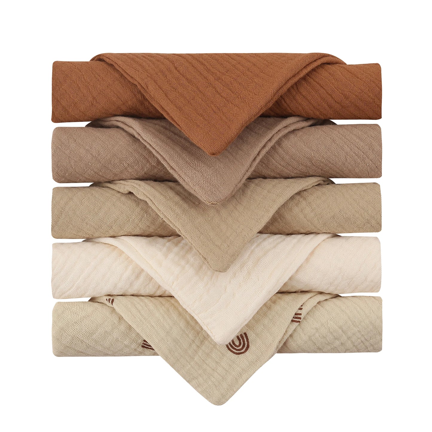 5PCS Pure Color Baby Handkerchief Soft Saliva Towel Absorbent Baby Burp Cloth Bibs Kids Wipe Cloth Newborn Washcloth Products