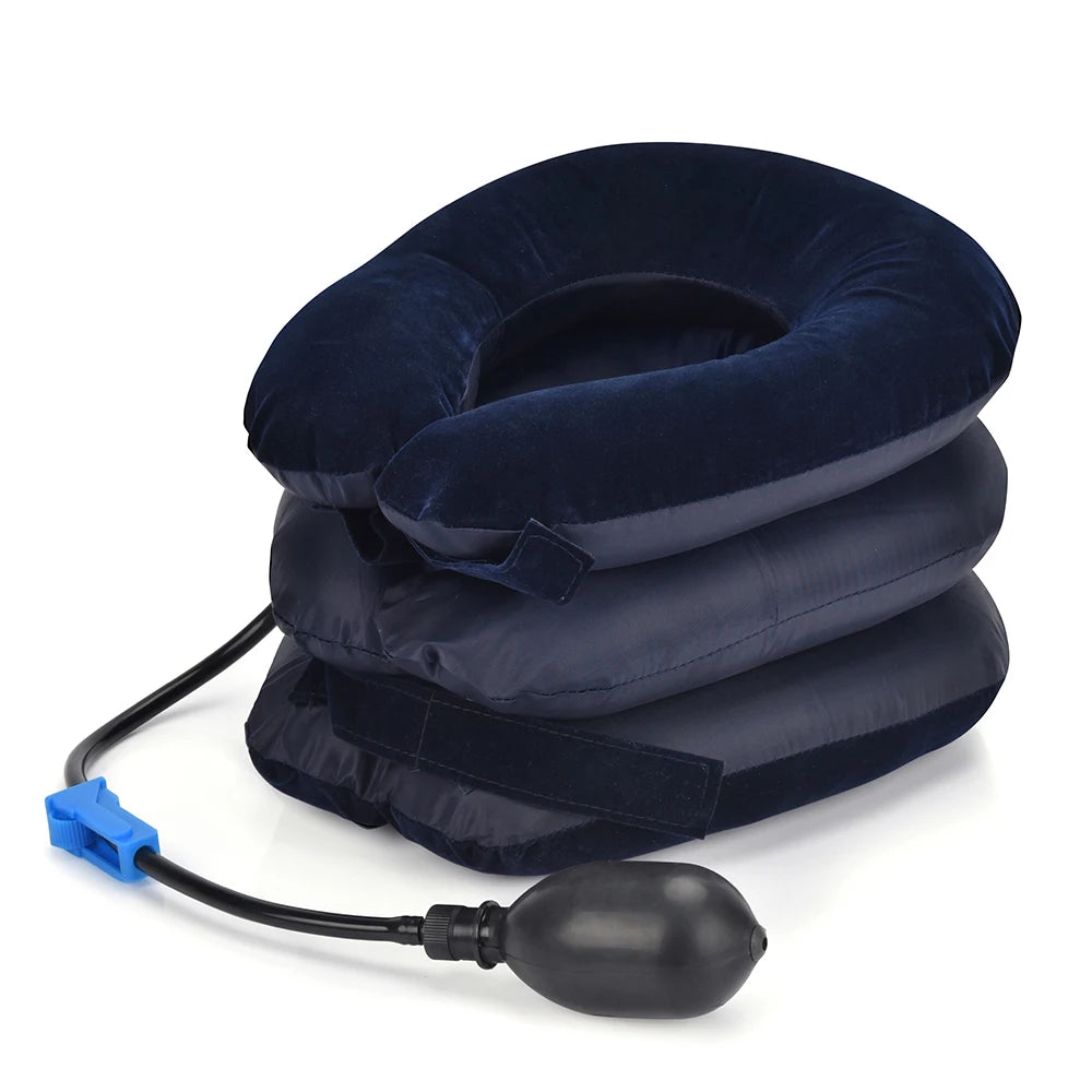 Neck Inflatable Pillow Collar Tractor Air Cervical Traction Device Support Vertebra Orthopedics Massage Relaxation Brace