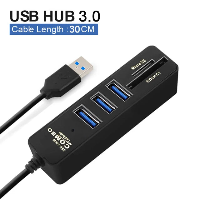 USB Hub 3.0 2.0 Multi USB C 3.0 Hub Splitter High Speed 3 / 6 Port OTG Hab TF SD Card Reader USB HUB For PC Computer Accessories