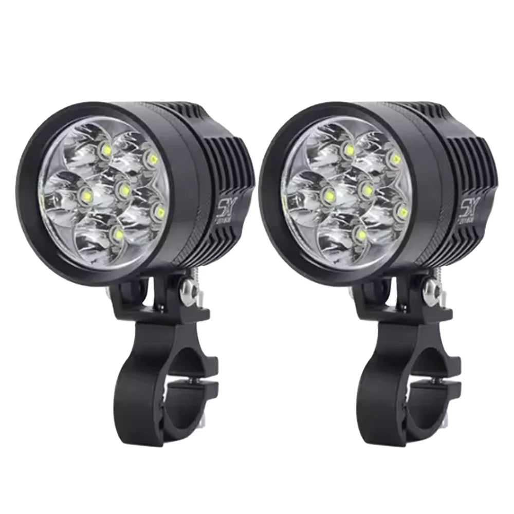 2PCS Universal L6X Headlight LED Motorbike Moto Spotlight Flash Fog Spot Motos Bulb Super bright 12V