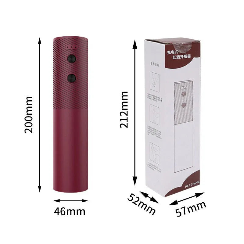 Automatic Wine Bottle Opener USB Rechargeable Electric Wine Corkscrew Opener One-click Button Wine Tools Bar Kitchen Products
