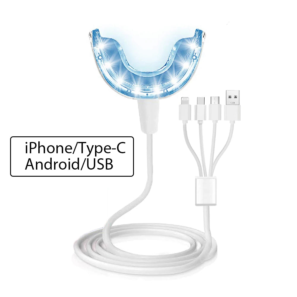 Vaclav Teeth Whitening Light Kit 16 LED Teeth Whitening Accelerator LED Light Mouth Tray Teeth Whitening Enhancer Lamp Light