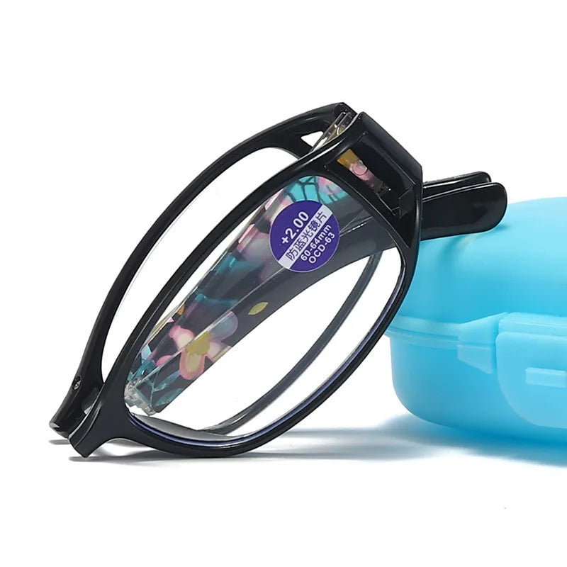 New Folding Reading Glasses Women Men Anti-Blue Light Portable Magnifying Presbyopia Eyewear +100 +150 +200 +250 +300 +350 +400