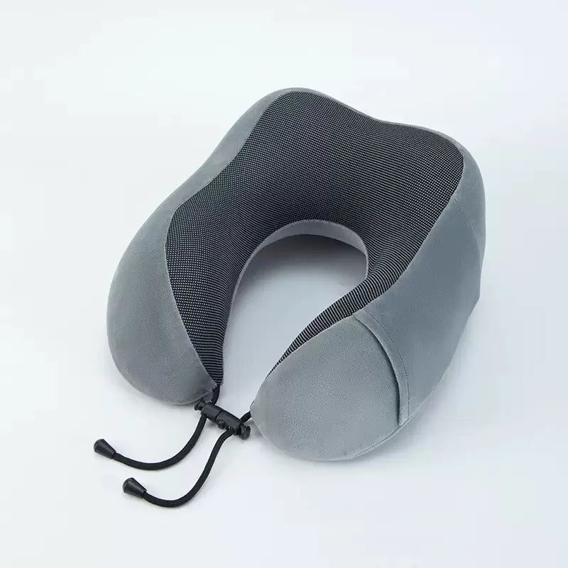 New Memory Cotton U-shaped Neck Pillow Massage Function Soft Travel Companion Suitable for Airplane Car and Neck Support