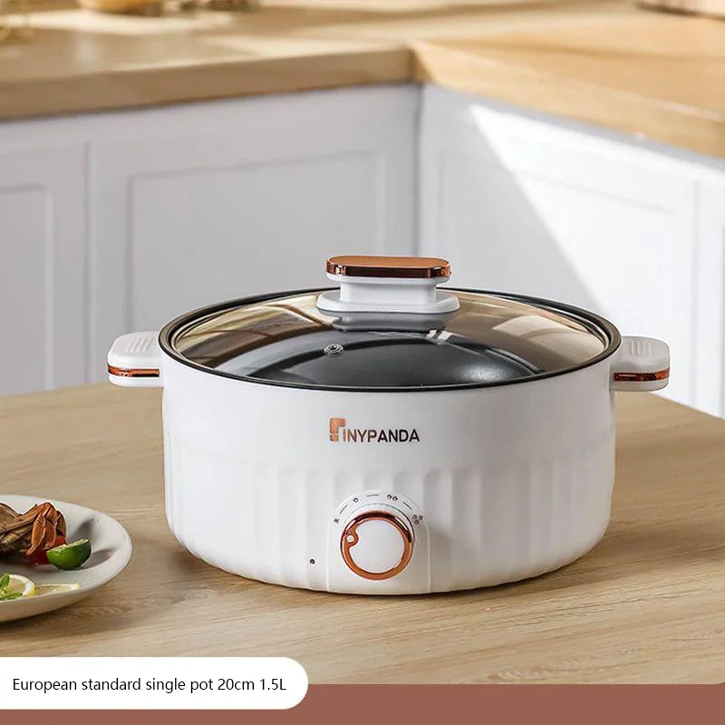 Portable Electric Multifunctional Cooker Household Double Layer Hot Pot Mini Non-stick Cookware for Kitchen and Home Appliance
