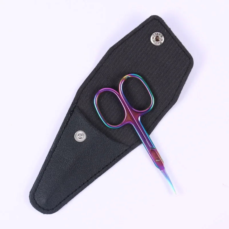 Ultra Fine Cuticle Scissors, Curved Blade Nail Clippers, Eyebrow & Eyelash Trimming Scissors for Manicure and Pedicure