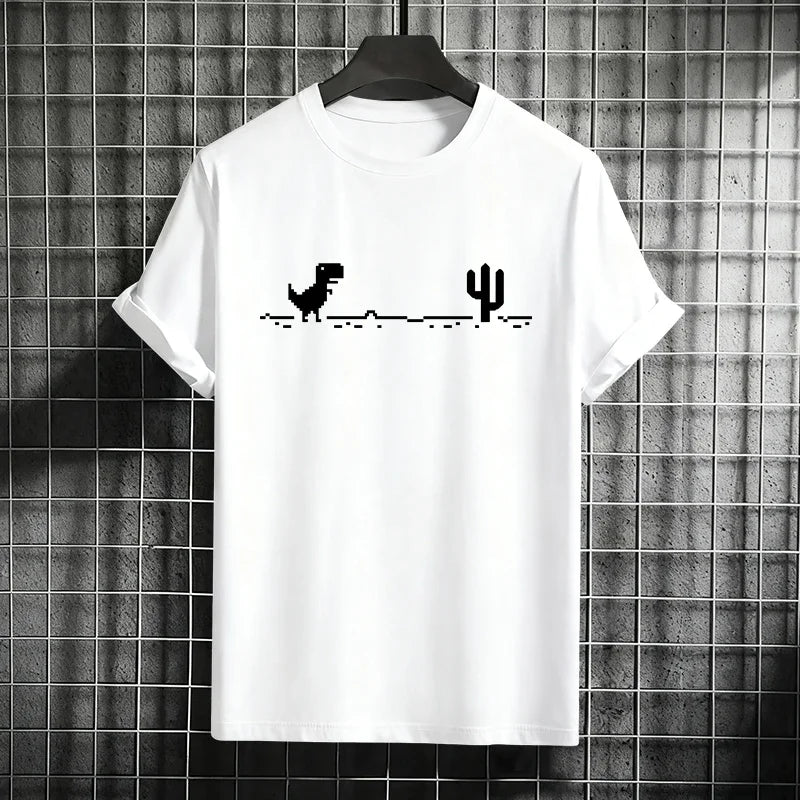 T-shirt Letter Print 100% Cotton Men's Summer 2026 Loose Short Sleeve Quality Breathable Casual Daily Outdoor Jogging Simple Tee