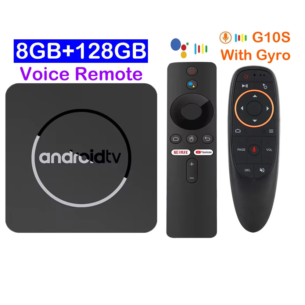Q10 Smart TV Box Android 14 TV Box Bluetooth 5.4 8GB 128GB Allwinner H313 Dual Wifi 5G Google Assistant Streaming Media Player