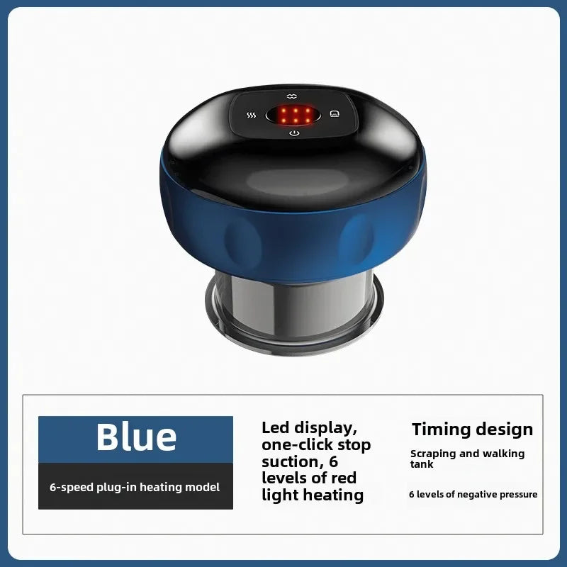 Smart Electric Vacuum Cupping Device Body Scraping Massager Heating Suction Cup Device Physical Fatigue Relief Beauty Health
