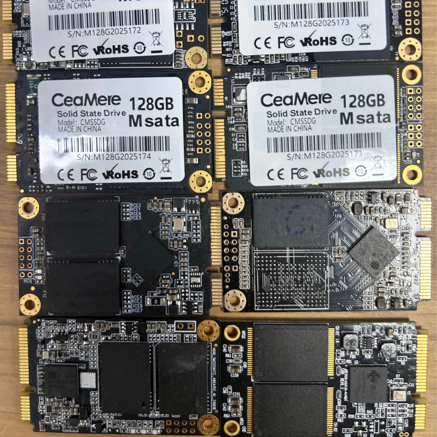 CeaMere 2 5 10 20PCS Factory wholesale Msata size 51mm*30mm Computer Hard Hard Drive 128GB 256GB 512GB 1TB Solid-State Hard Disk