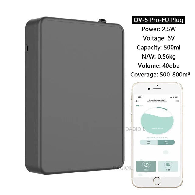 Smart Aroma Diffuser Wall Mounted Essential Oil Diffuser APP Control Fragrance Diffuser Big Coverage Scent Machine Hotel Home