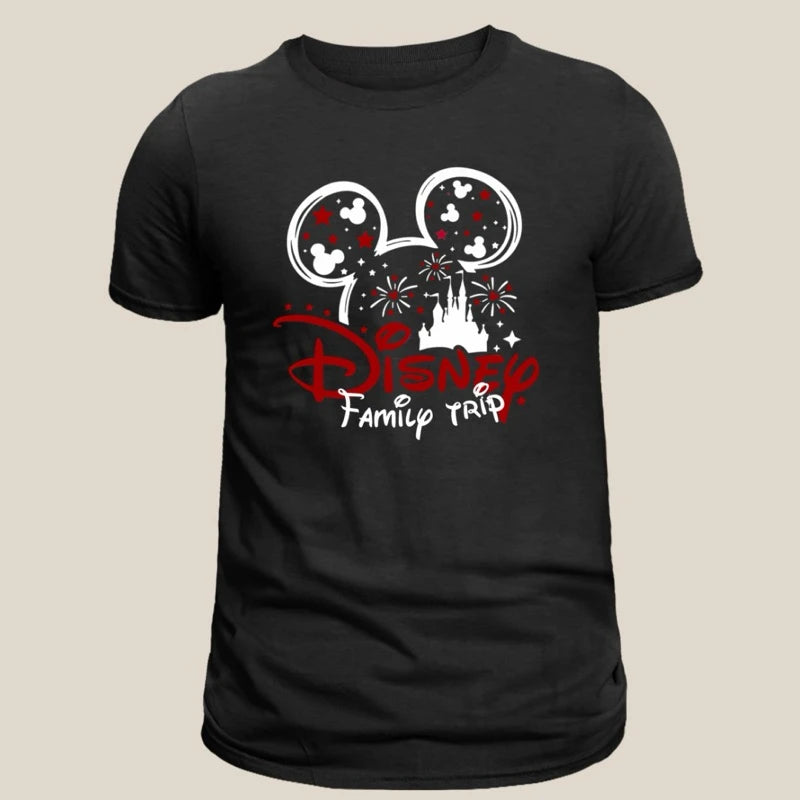 Parent-child Wear Mickey Mouse Boy Girl Kids Summer T-shirt Family Wear Casual Loose Comfortable Short Sleeve Men and Women Top