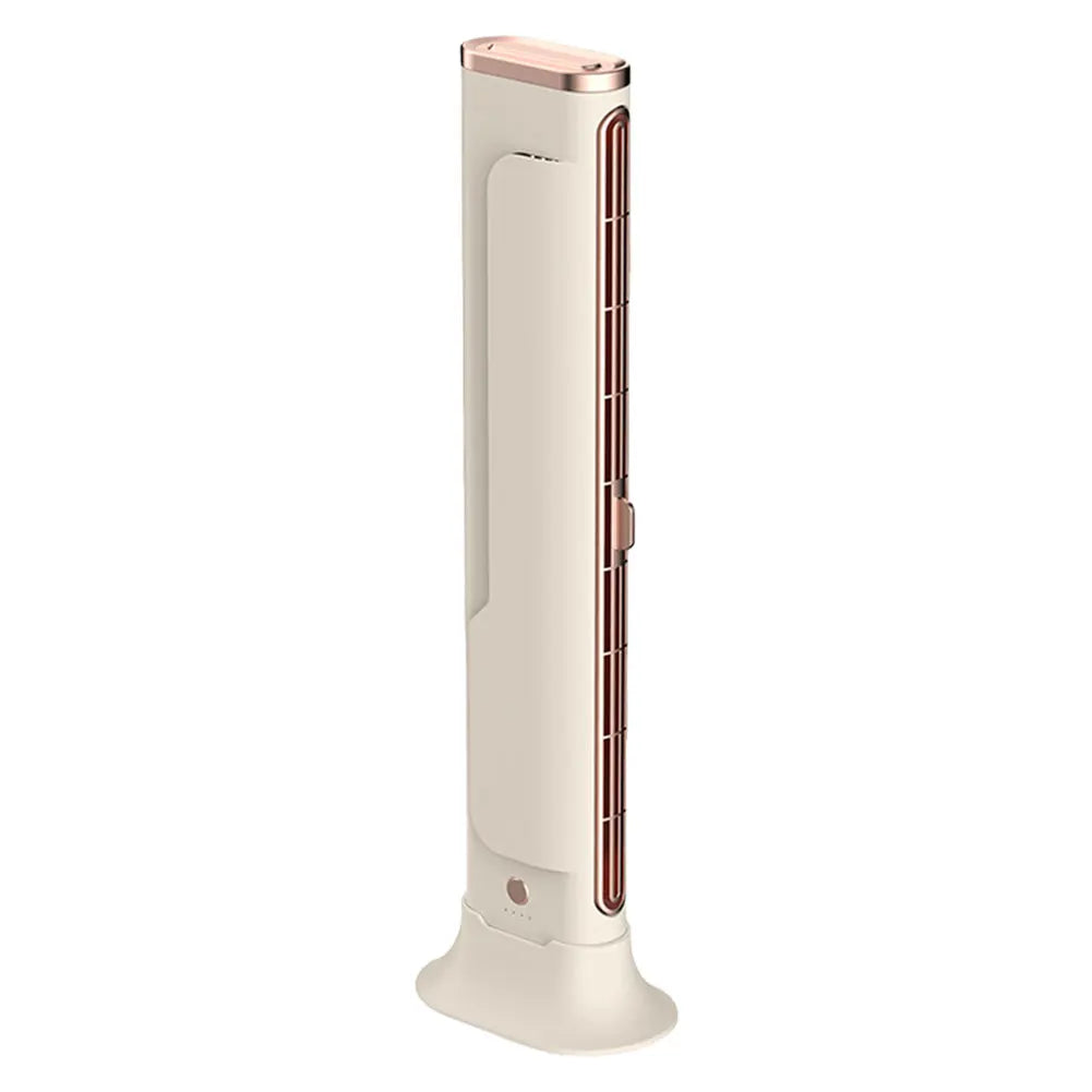Bladeless Fan Adjustable Vents Air Condition Fan 3 Speed Quiet Desktop Cooling Fan Space-Saving Oscillating Fan for Home Bedroom