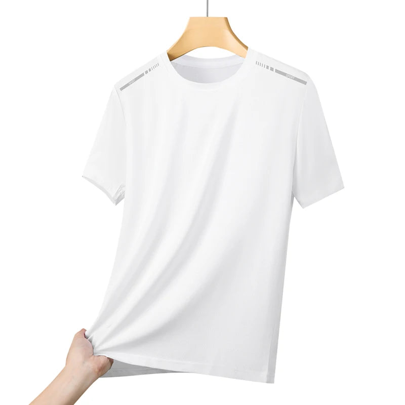 Women's Mesh Summer T-Shirt Outdoor Jogging Reflective Strip Breathable Short Sleeves Women Fitness Elastic Sports T-Shirt