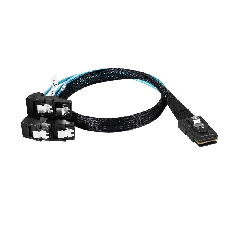 Internal Mini SAS SFF-8087 SFF-8643 SFF-8654 To 4 SATA 3.0 7Pin Target Hard Disk Fanout Raid Cable Server Computer Accessories