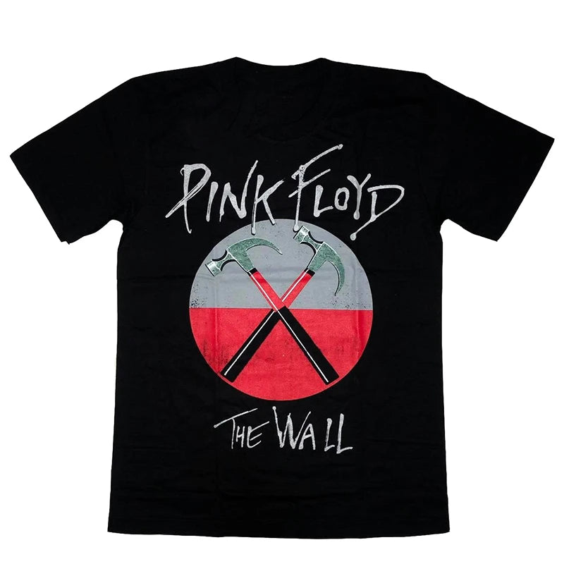 Pink Floyd Print T-shirt Men Women Cotton Hip Hop Oversized Tshirt Short Sleeve T Shirt Streetwear Tops Tee