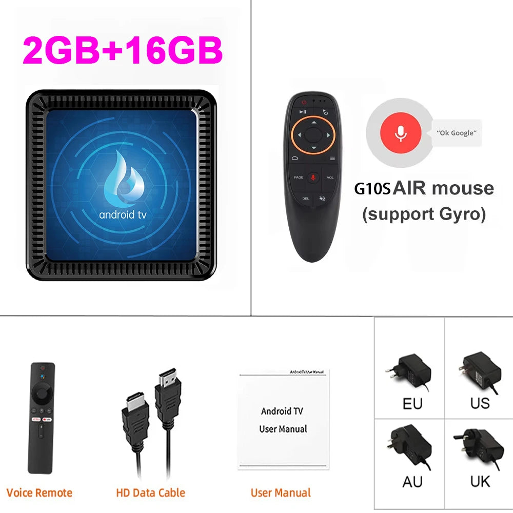 Android 14 Smart TV Box Allwinner H313 Dual Wifi BT5.4 HD 4K 8K Video 16G 32G 64G 128G Large Memory Global Version Media Player
