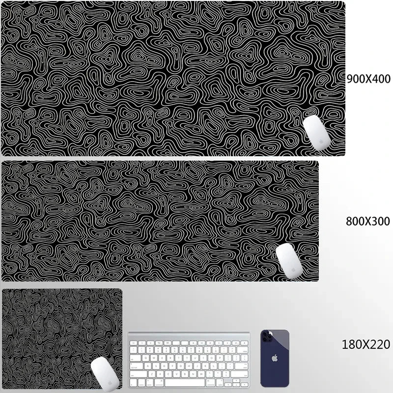 Strata Liquid White Gaming Mouse Pad Desk Gadgets Mouse Mat Office Accessories Mousepad Mouse Carpet Computer Mat Gaming Setup
