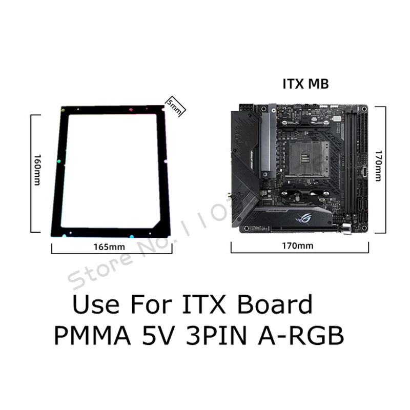 Desktop PC MB Backplate RGB Decorative Lightboard ATX/MATX/ITX Motherboard Back Light Light-emitting 5V ARGB SYNC