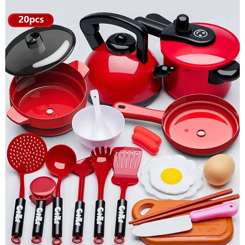 Kids Pretend Play Kitchen Toys Simulation Food Barbecue Cooking Toys Children Educational Play House Interactive Toys For Girl