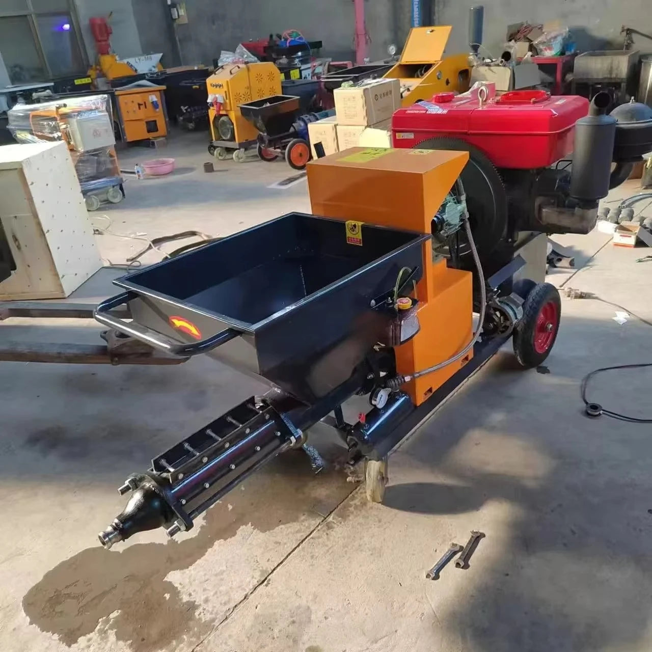 Versatile Grouting and Spraying Machine High Pressure for Cement Mortar Wall Plaster Putty Injection Pump