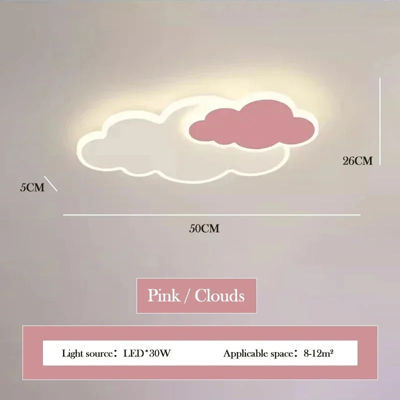 Modern LED Ceiling Lights Children's Bedroom Lighting Creative White Cloud Baby Boy Girl Home Decor Living Room Ceiling Lamp