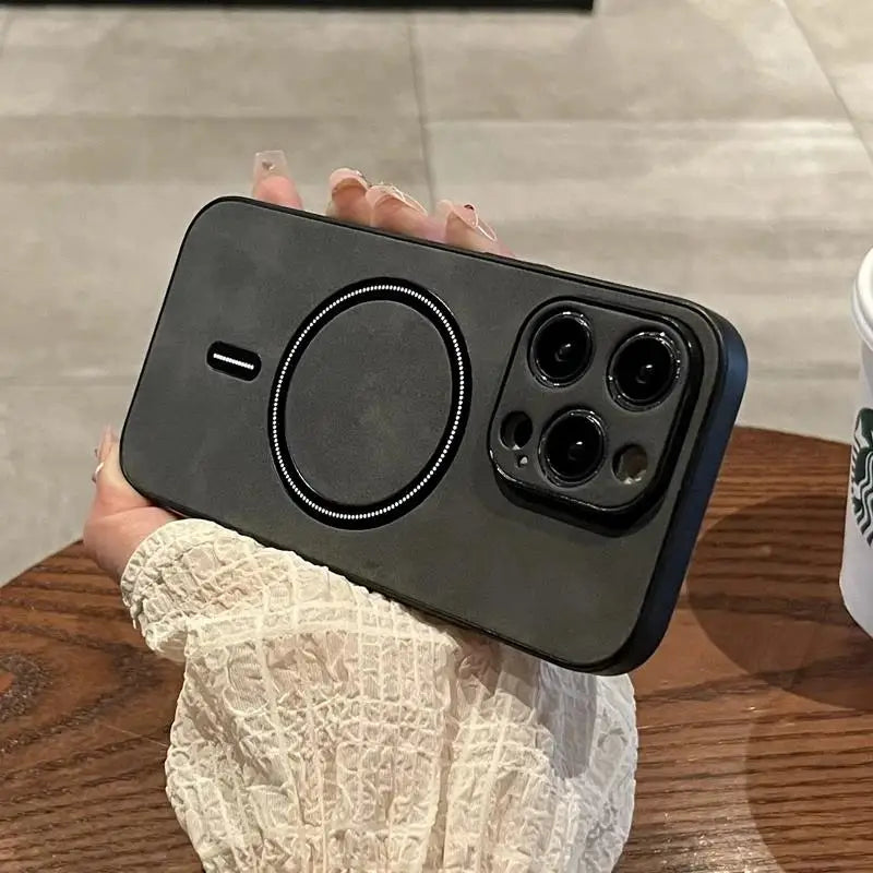 Luxury Wireless Charging Magnetic Cortex Phone Case For iPhone 11 12 13 14 15 16 Pro Max Plus X Xs XR Magsafe Bumper Cover