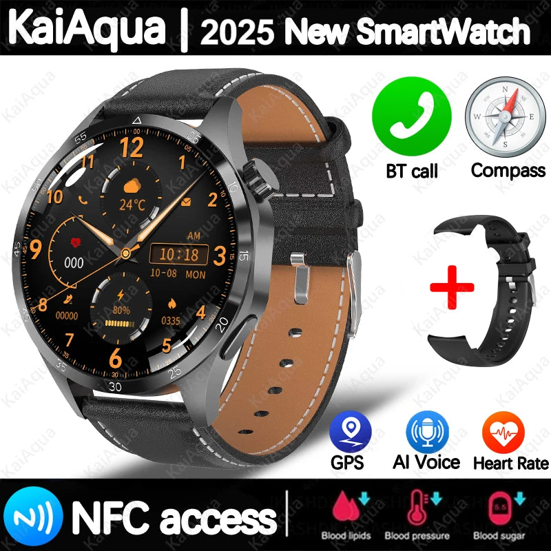 2026 New Watch Bluetooth Call Smart Watch Men GPS Outdoor Sports Fitness Heart Rate AI Voice Assistant Smartwatches Android IOS