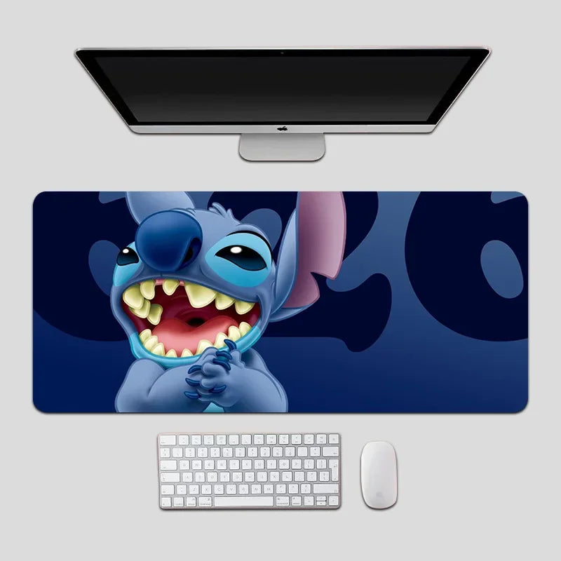 Oversized Stitch Pu Leather Mouse Pad Children and Students Cartoon Book Table Mat Anime Home Office Keyboard Pad Cute Wrist Pad