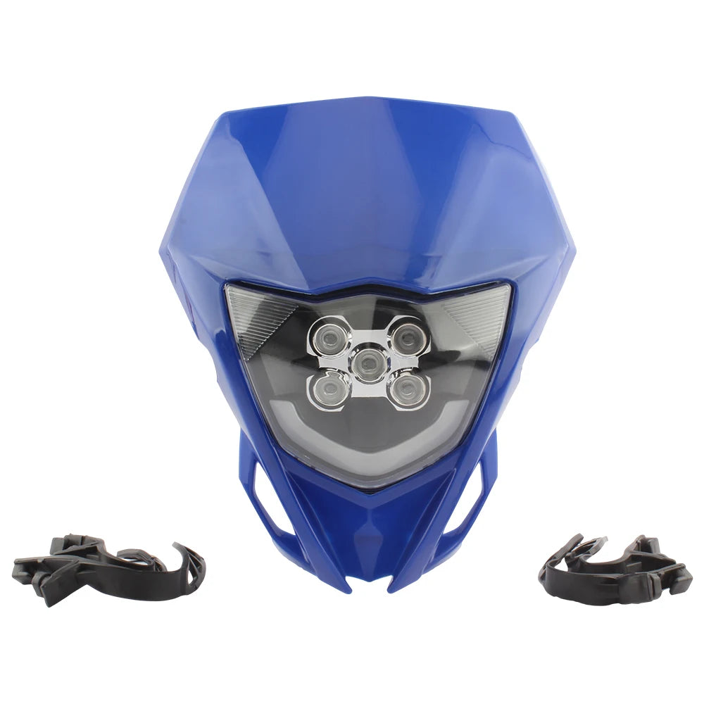 Motorcycle LED Headlight Plate for Yamaha WR YZ 250 450 Parts Headlamp Fairing Dirt Bike Supermoto Enduro Motocross Accessories