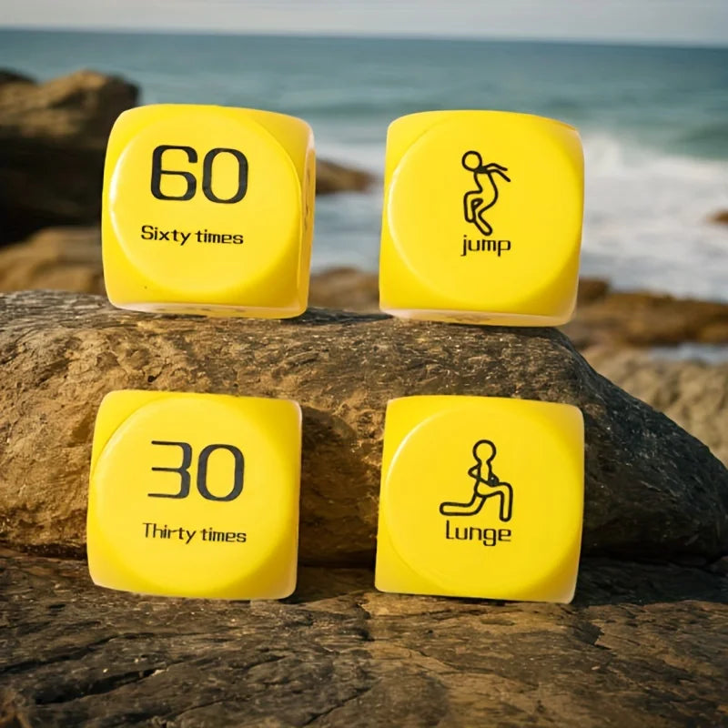 2 PC Fitness Dice Sports Dice (6 sides)-Games for group fitness and exercise classes
