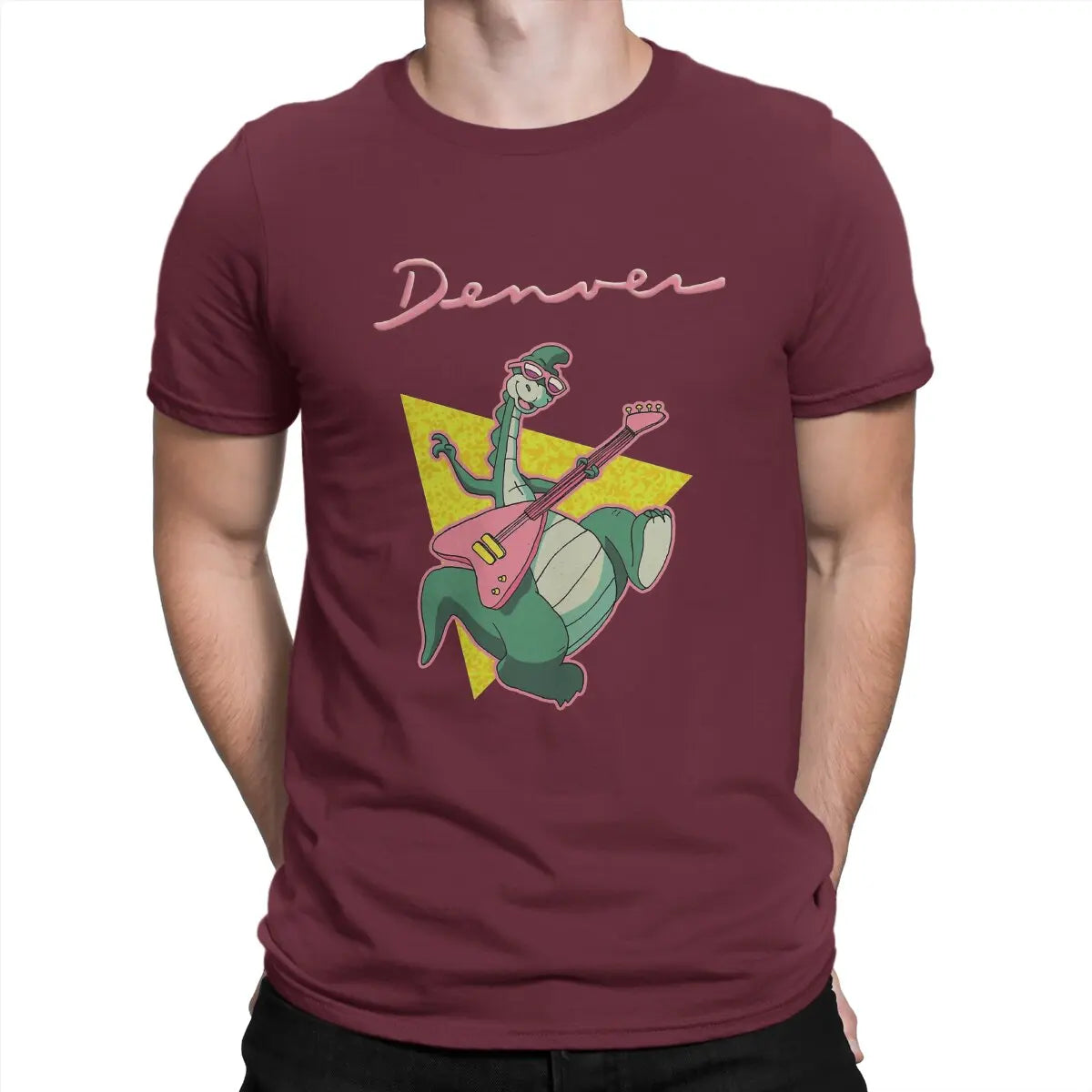 Retro 80s Animated Cartoon Unique TShirt Denver The Last Dinosaur Leisure T Shirt Newest T-shirt For Men Women
