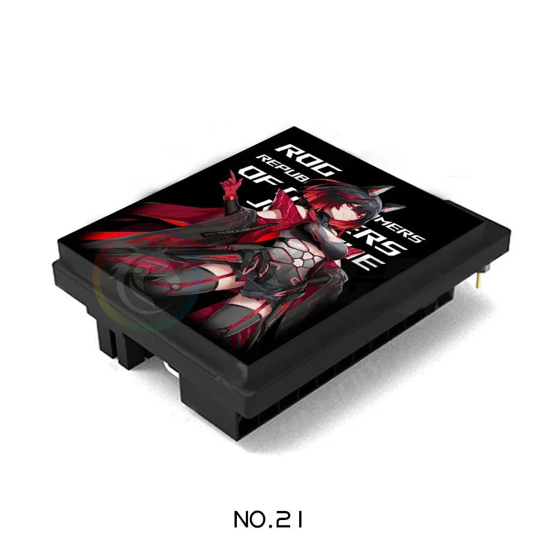 Computer Power Supply PSU ATX 24Pin Cable Adapter 90° Angle Connector, Wiring Management 5V ARGB Personalize Logos 12 Designs