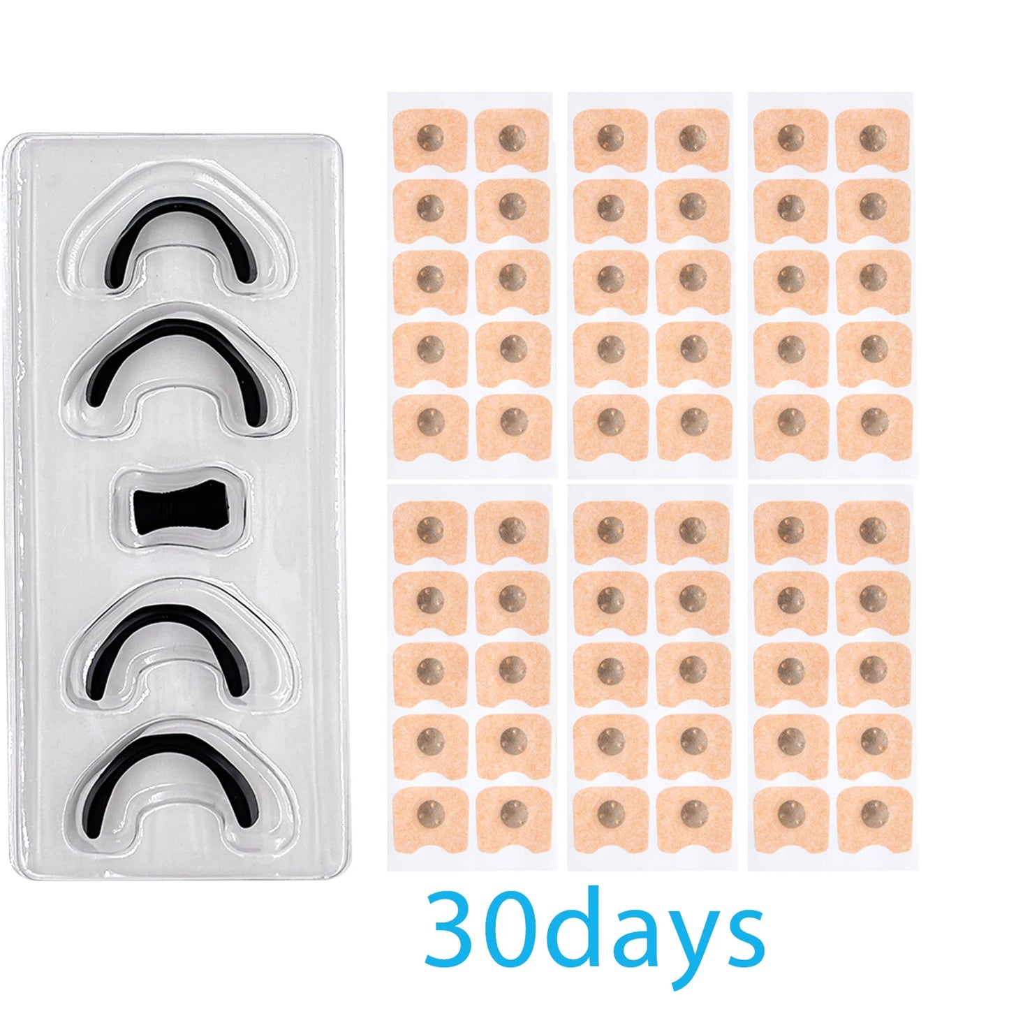 15/30Pairs Magnetic Nasal Breathing Dilators Kits Sport Nasal Dilator Boost Oxygen Intake,Breathing Refill Nose Clip