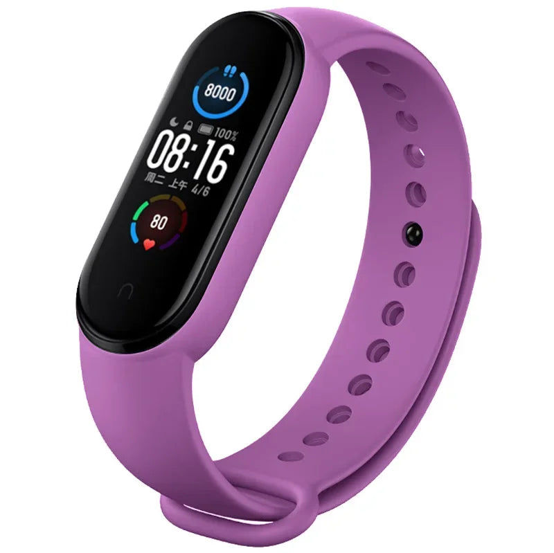 Silicone Watch Straps For Xiaomi Mi Band 7 6 5 4 3 Wristband sport Bracelet Wrist MiBand 3/4 band5 band6 Smartwatch Accessories
