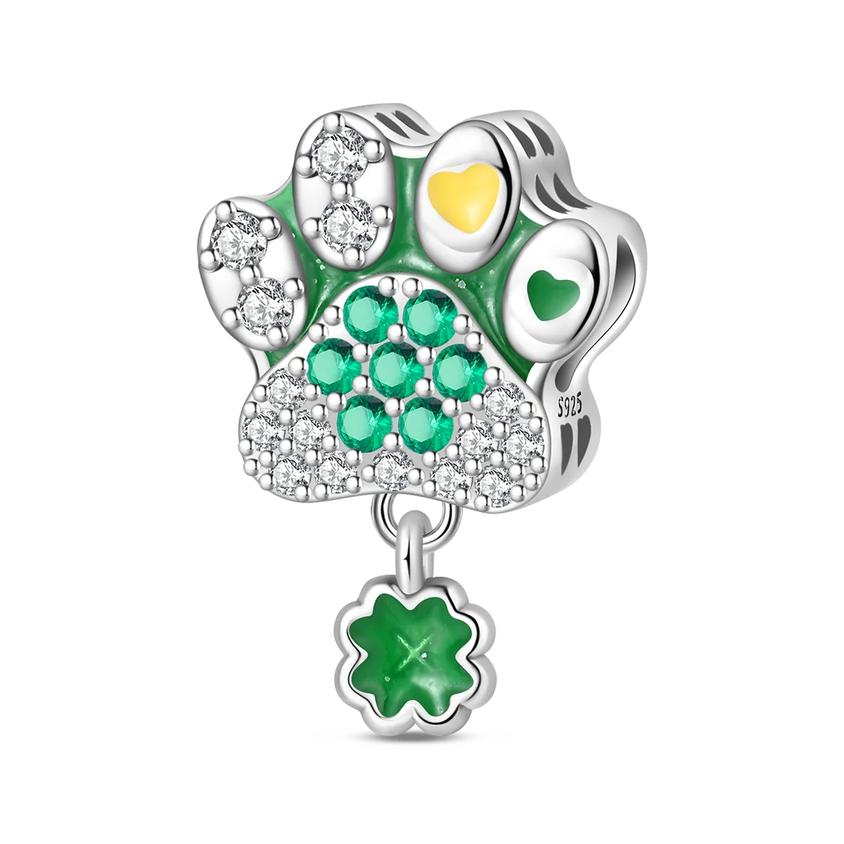 Lucky Clover Series Bead 925 Sterling Silver Original Charms Fit Pendant Charm Bracelet Dangle for Women DIY Fine Jewelry Making