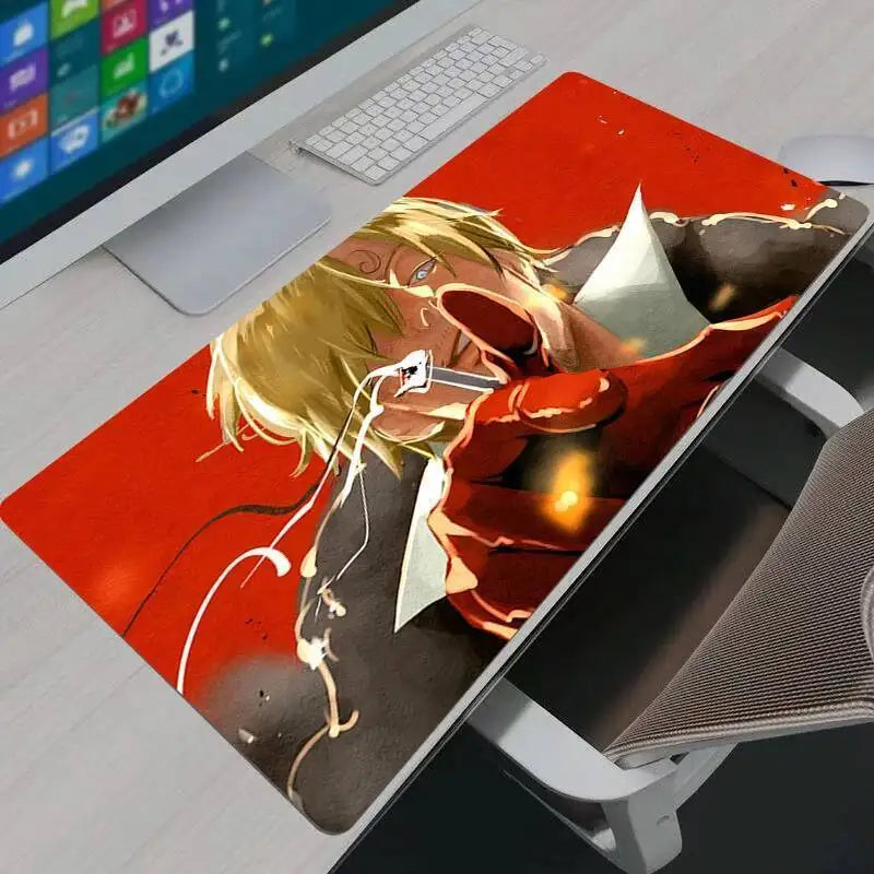 One Piece Sanji Gaming Mouse Pad Gamer Home Computer HD Mousepad XXL Keyboard Pad Carpet Non-Slip Office Mouse Mats