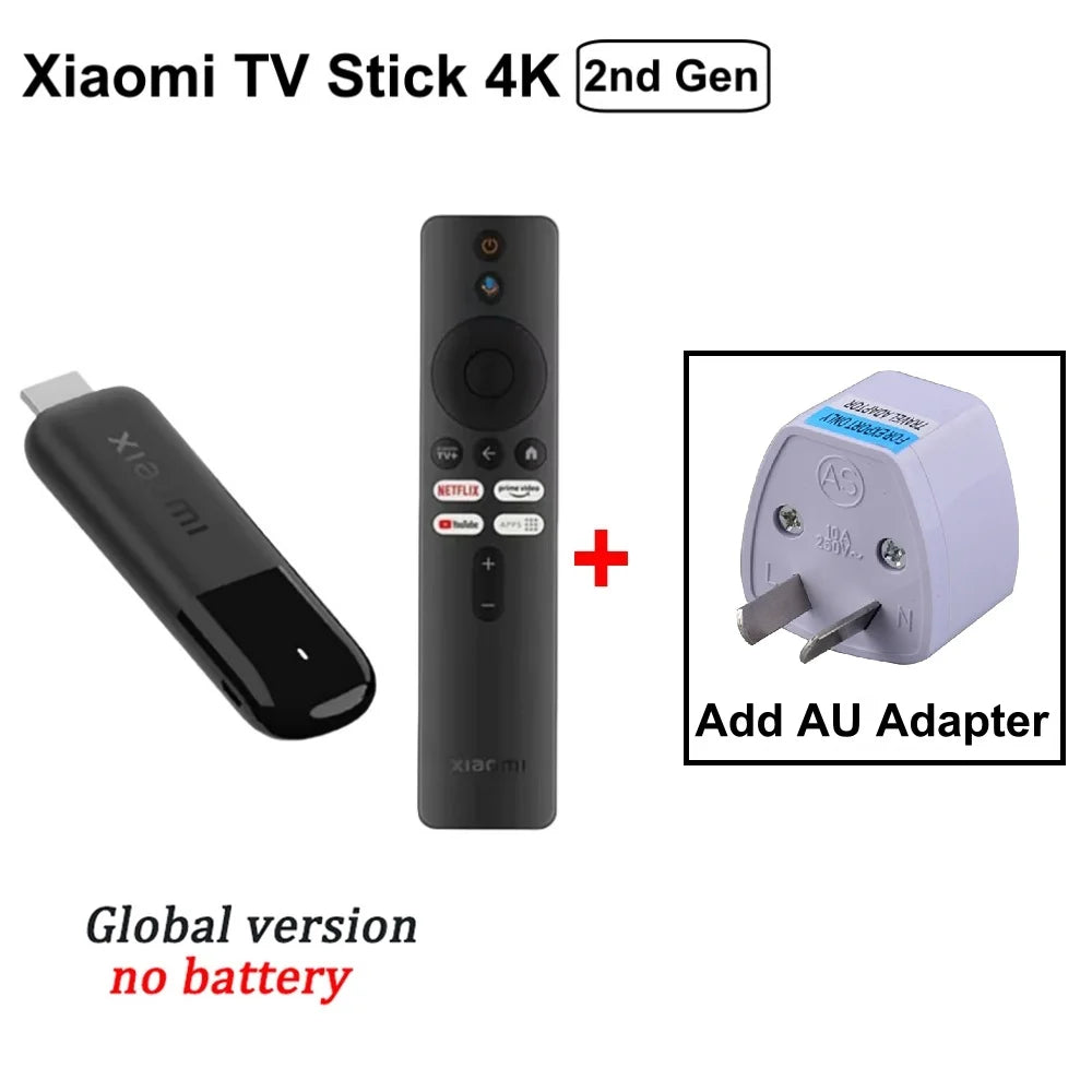 Xiaomi TV Stick 4K 2nd Gen 2025 Global Version Google TV Smart HDR 2GB RAM 8GB ROM Bluetooth 5.2 Mini TV Dongle Streaming Media