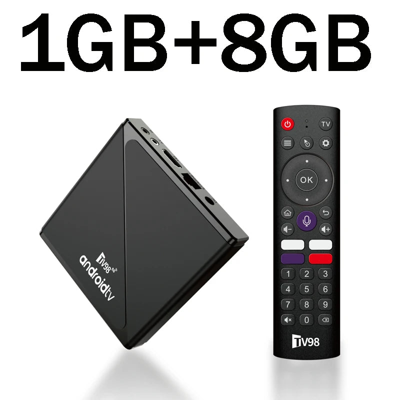 TV98 ATV Pro TV Box Android 14 Allwinner H313 Quad Core 4G 5G Dual Wifi 8K 4K Media Player TB 5.0 Support Voice control TV Box