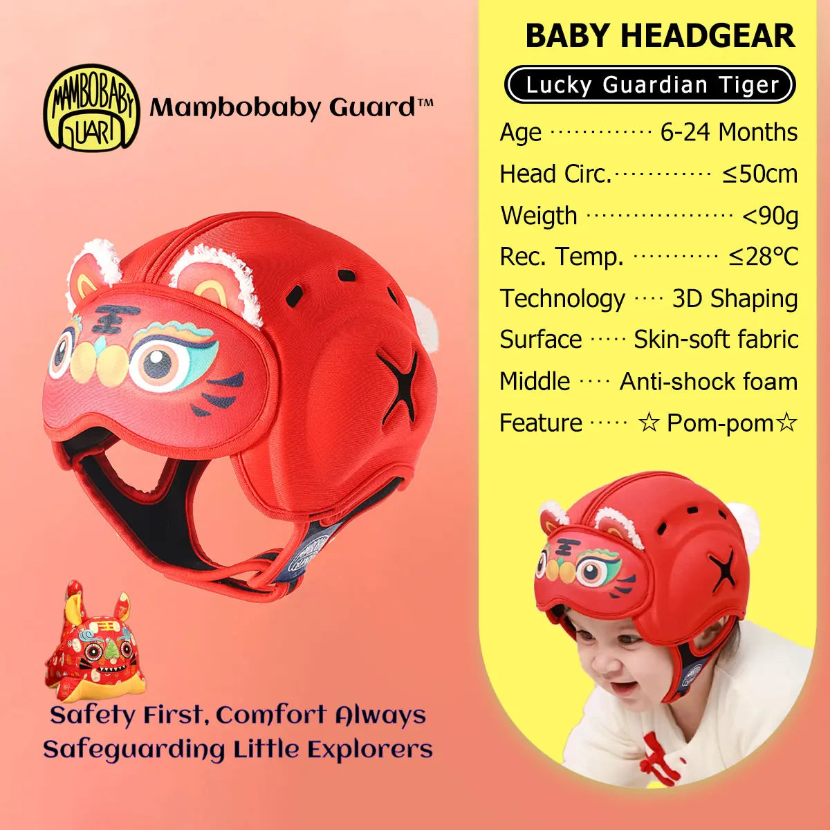 Mambobaby Guard Dropshipping 1 Safe Anti-Shock Baby Helmet Toddler Head Protector Infant Headgear Learn Crawl Walk for Bump Fall