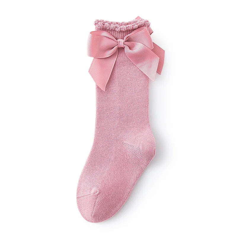 Baby Accessories New Girls' Socks Spring Summer Bow Princess Mother Kids Socks Wholesale Korean Children's Cotton Floor Socks