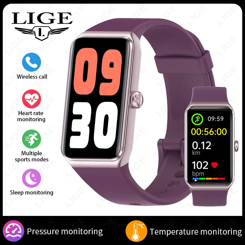 LIGE New Smart Watch Women Men 2025 Call Reminder 1.47" HD Screen Smartwatch For Android IOS Fitness Tracker Waterproof Watches
