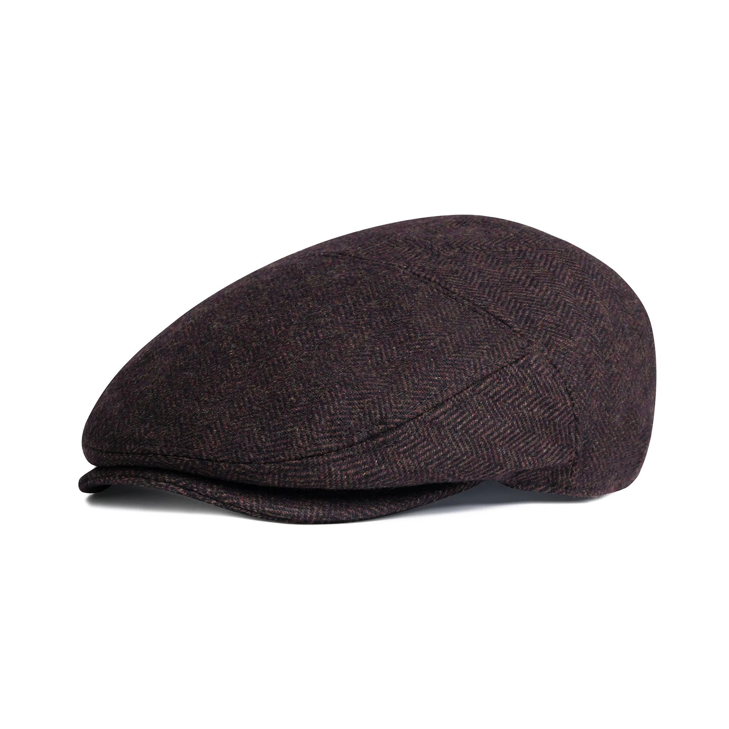 JANGOUL XL/XXL Wool Tweed Newsboy Flat Cap for Men Winter Fashion Ivy Cap Gatsby Golf Hat Satin Lined