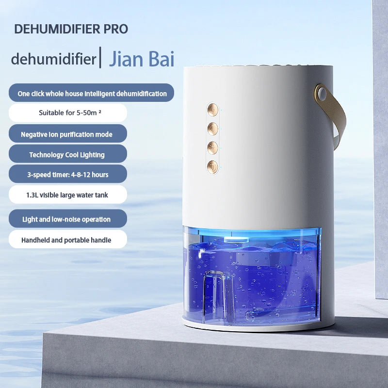 Portable Mini Dehumidifier, Home Bedroom Silent Drying Machine, Huinan Tian Purification and Dehumidification Integrated Machine