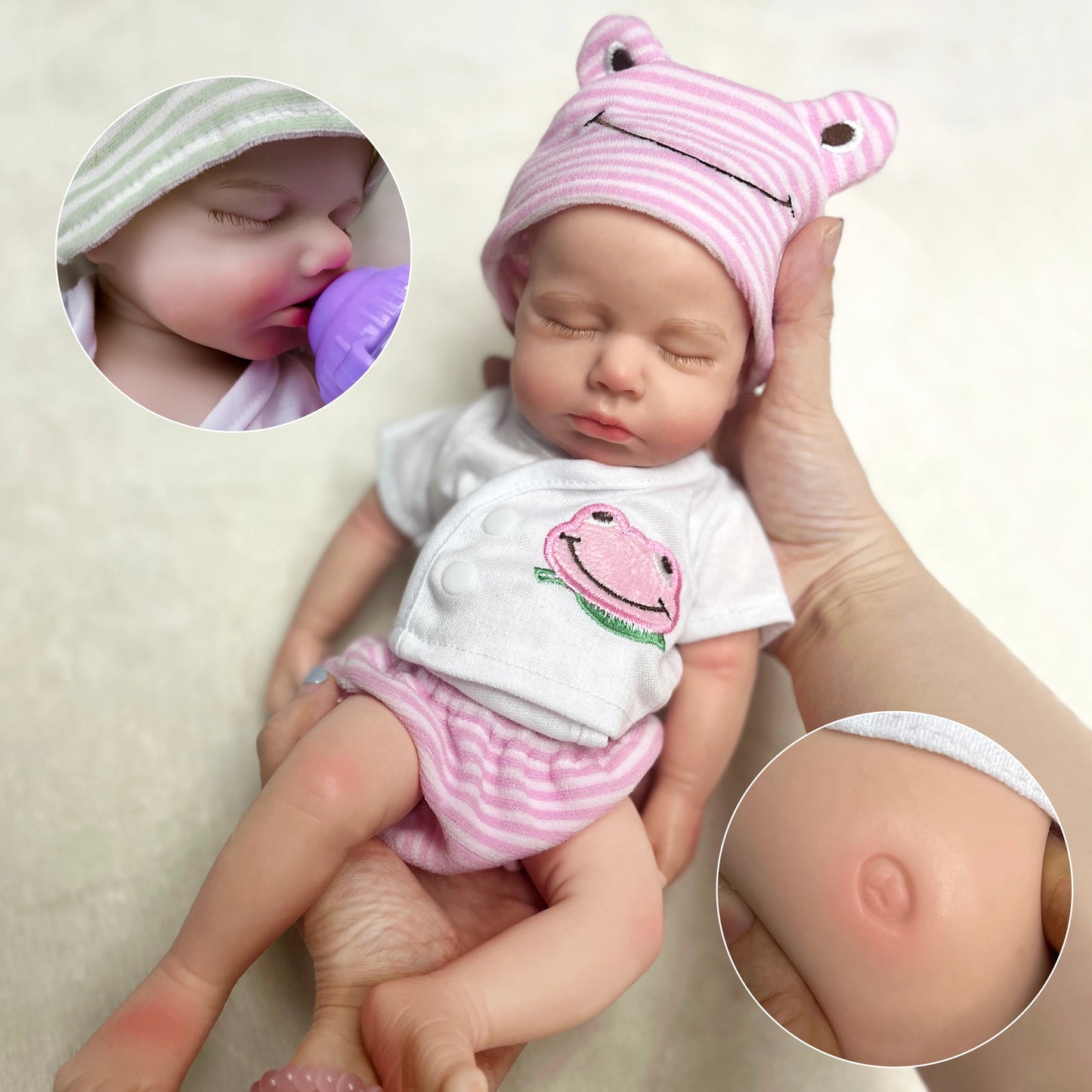 Loulou Can Open mouth Reborn Doll Baby Full Body Soft Silicone Bebe Doll Boy And Girl For Choose