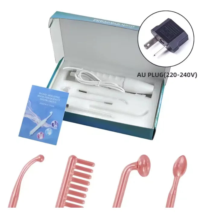 massage wand for skin care Neon facial, acne skin rejuvenation, tighten wrinkle redHigh frequency electrotherapy beauty device,