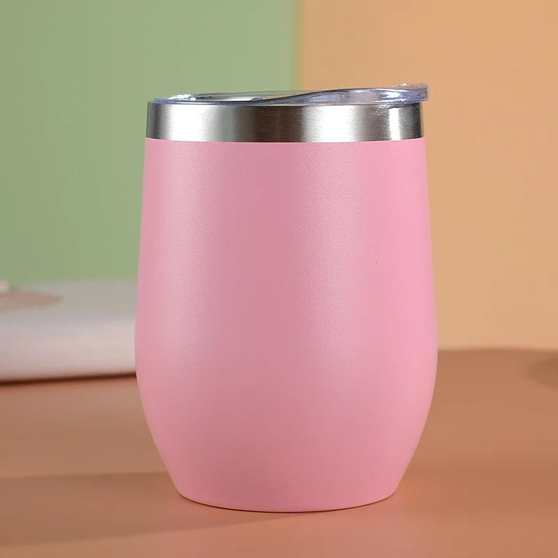 12oz Eggshell Cup Stainless Steel Thermos Bottle Portable Coffee Cups Water Bottle Travel Household Office School Drinking Tools