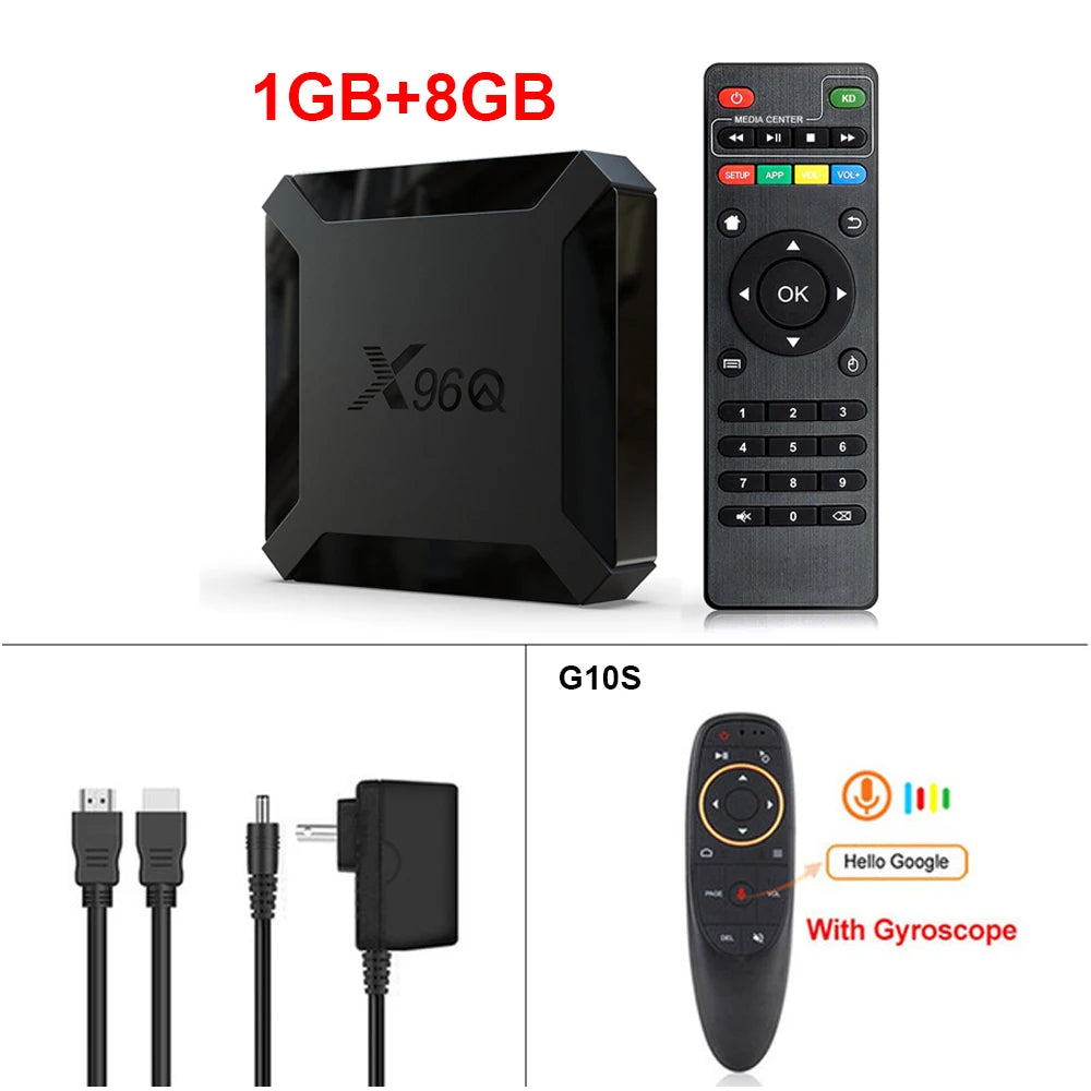 X96Q TV Box android 10 Quad Core H313 2GB 16GB 2.4GHz WiFi 4K Media Player Set top box
