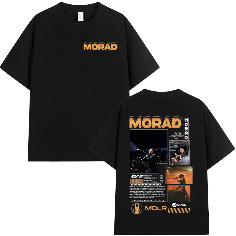 Rapper Morad MDLR Tour Album T Shirt Men's Women High Quality Cotton Tee Shirt Fashion Hip Hop Short Sleeve T-shirts Streetwear